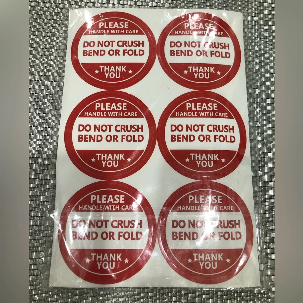 60 pcs handle with care stickers